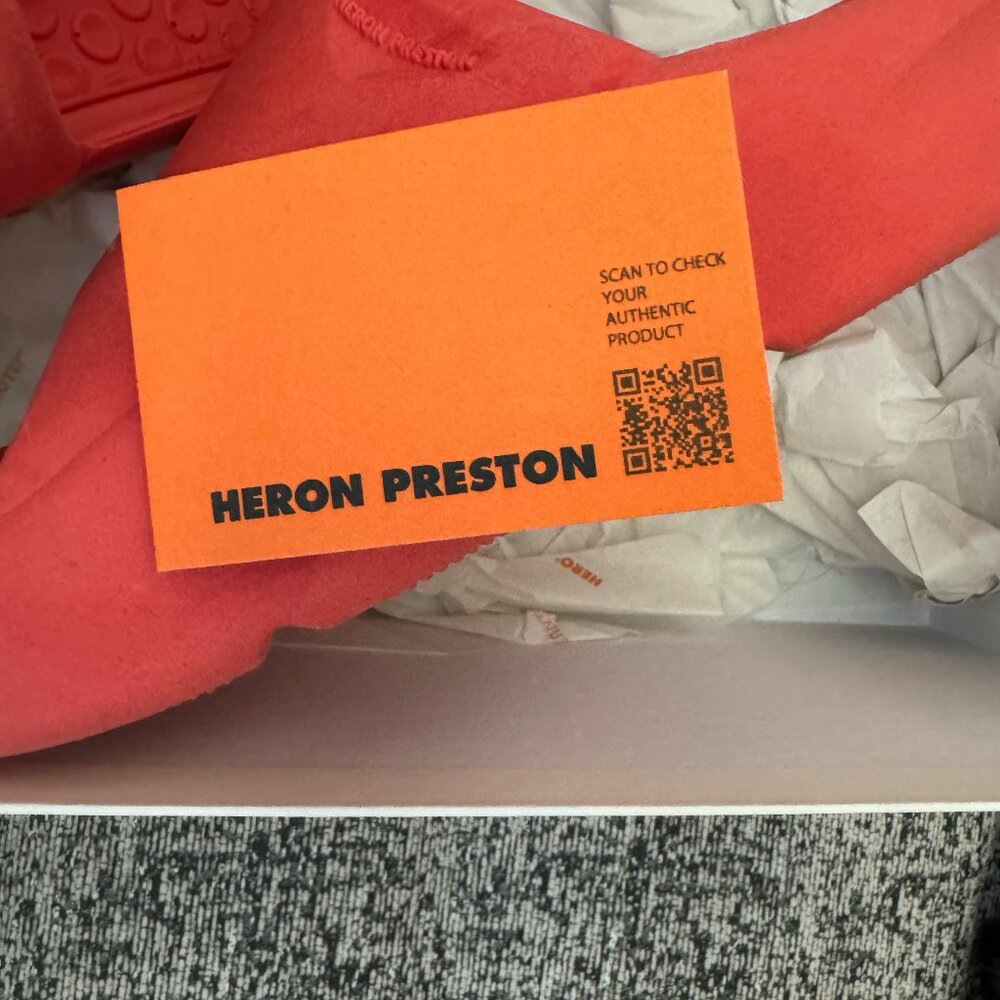 HERON PRESTON Orange Eco Molded Slides - Rubber slip-on sandals in orange